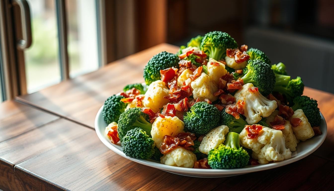 bacon broccoli cauliflower salad